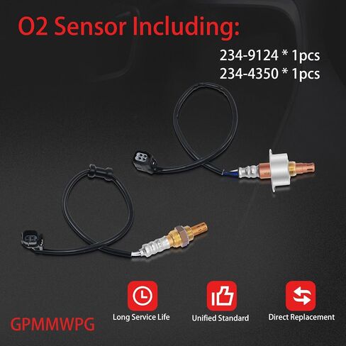 2 قطعة O2 الاستشعار 234-9124 234-4350 ، 02 الاستشعار ، استبدال السيارات الأوكسجين الاستشعار متوافق مع هوندا ل سيفيك 2007-2011 in Saudi Arabia