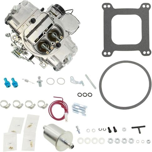 المكربن ​​لهولي 0-80508S 750 CFM 4160 سلسلة 4 برميل كارب مربع تتحمل مع فراغ الاختناق الكهربائي استبدال ثانوي لجنرال موتورز، كرايسلر، فورد A/T كيكداون لينك (0-4412S 500CFM 2 برميل) in Kuwait