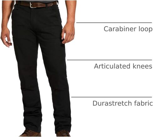 ARIAT Men's Rebar M4 Relaxed Durastretch Made Tough Double Front Stackable Straight Leg Pant in Saudi Arabia