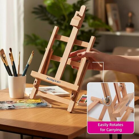 Falling in Art 40 Pcs Acrylic Paint Set for Kids, DIY Wooden Slices Kit with 6 Acrylic Paints, 5 Glow Paints, 10 Paintbrushes, and 12 Wooden Slices, Complete Art Craft Gift for Boys and Girls in Saudi Arabia