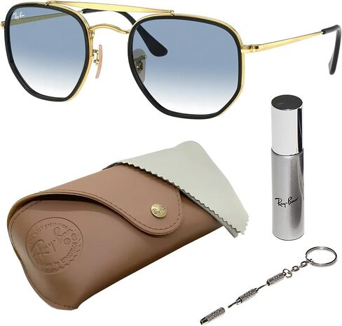 Ray-Ban RB3648M MARSHAL II Square-Round Shaped Sunglasses for Men & Women with Official RAYBAN Eyewear Kit in Saudi Arabia