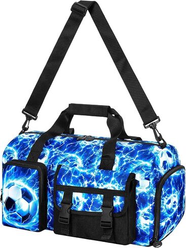 Kids Duffle Bag for Girls, Travel Bag with Shoe Compartments, Weekender Sleepover Dance Tote Bag for Teens, Water ResistantSports Carry on Gym Sports Bag - Purple in Kuwait