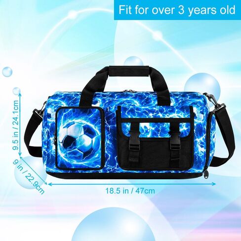 Kids Duffle Bag for Girls, Travel Bag with Shoe Compartments, Weekender Sleepover Dance Tote Bag for Teens, Water ResistantSports Carry on Gym Sports Bag - Purple in Kuwait