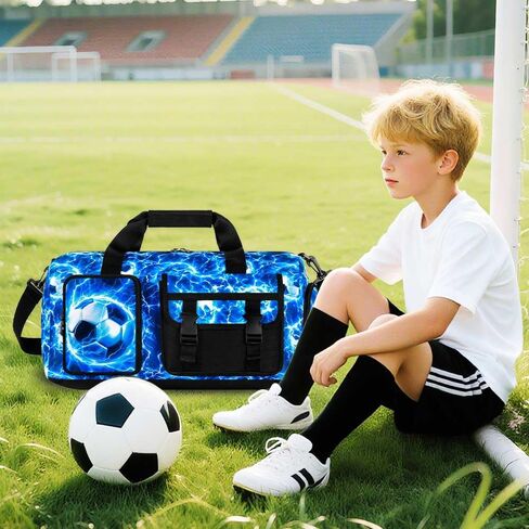 Kids Duffle Bag for Girls, Travel Bag with Shoe Compartments, Weekender Sleepover Dance Tote Bag for Teens, Water ResistantSports Carry on Gym Sports Bag - Purple in Kuwait