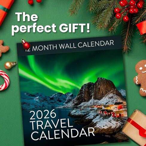 تقويم حائط الشواطئ لعام 2026 | صور الشاطئ الهادئة من جميع أنحاء العالم، وشواطئ المحيط ذات المناظر الخلابة الجميلة وغروب الشمس الرملي، وهدية تخزين التقويم للرجال والنساء in Kuwait