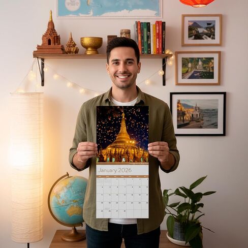 تقويم حائط الشواطئ لعام 2026 | صور الشاطئ الهادئة من جميع أنحاء العالم، وشواطئ المحيط ذات المناظر الخلابة الجميلة وغروب الشمس الرملي، وهدية تخزين التقويم للرجال والنساء in Kuwait