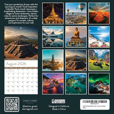 تقويم حائط الشواطئ لعام 2026 | صور الشاطئ الهادئة من جميع أنحاء العالم، وشواطئ المحيط ذات المناظر الخلابة الجميلة وغروب الشمس الرملي، وهدية تخزين التقويم للرجال والنساء in Kuwait