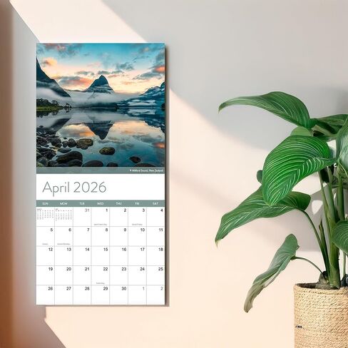 تقويم حائط الشواطئ لعام 2026 | صور الشاطئ الهادئة من جميع أنحاء العالم، وشواطئ المحيط ذات المناظر الخلابة الجميلة وغروب الشمس الرملي، وهدية تخزين التقويم للرجال والنساء in Kuwait