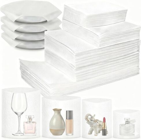 570pcs Packing Supplies for Moving,270 Cushioning Foam Pouches and Sheets, 4 Sizes (16x12", 12x12", 12x7.8", 7.8x7.8") with 300 moving labels，Cushion Foam Pouch for Storage and Shipping Fragile Items in Saudi Arabia