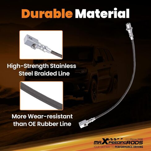 maXpeedingrods Extended Brake Lines for 1971-1991 Chevy C10/K10/C20/K20 Suburban Pickup, for GMC C15/K15/C25/K25 Pickup Suburban, Stainless Steel Front & Rear for 4-6'' Lifted Vehicles in Saudi Arabia