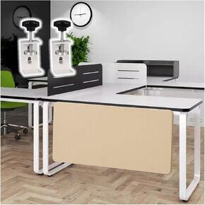 Customizable Modesty Panel for Under Desk, Privacy Panel for Under Office Desk Standing Desk, Clamp-on Cubicle Office Room Dividers for Improve Privacy, Easy to Install(Black,LxH 48x22 in) in Kuwait