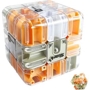 كرة مكعب المتاهة ثلاثية الأبعاد للبالغين والأطفال، لعبة ألغاز متاهة تحفيز الدماغ، لعبة تعليمية محمولة للتفكير المنطقي والتركيز، مكعب ألغاز متين، هدية رائعة للعائلة لأعياد الميلاد والعطلات in Kuwait