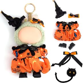 مجموعة ملابس مقاس 17 سم (بدون دمية)، مجموعة ملابس الهالوين وحزمة ملابس للدمى مقاس 17 سم، بدلة ملابس أنيقة وجذابة لفستان الدمية in Kuwait