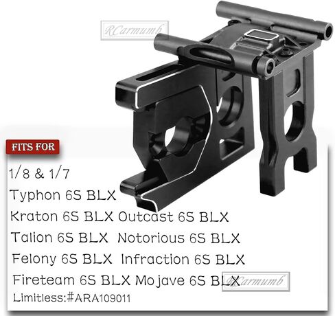 Center Differential Mount & Cover & Motor Mount Upgrades Part for 1/8 Kraton/Notorious/Outcast/Talion/Typhon,1/7 Felony/Infraction/Fireteam/Mojave/Limitless,Red in Kuwait