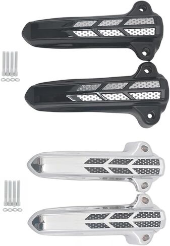 Riloer Front Lower Fork Leg Cover, Lower Fork Leg Covers Without LED Light, Compatible with Harley Electra Road Street Glide Road King 2014-2017 - Black in Saudi Arabia