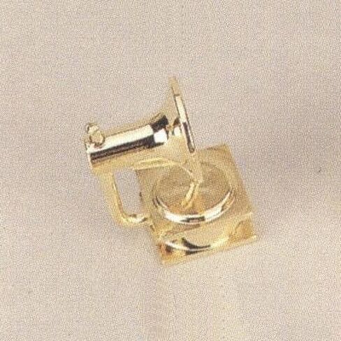 Gold Plated Miniature Record Player for a Shadowbox or Dollhouse. 1.5" H x 1" W in Saudi Arabia