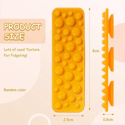 Sensory Fidget Toys Kids Adults, 8 Pack Textured Suction Toys for Autism Kids Calming,Sensory Stickers for Anxiety Relief,Fidget Strips for Classroom Office- Travel Toys Road Trip Essential (8 Packs) in Saudi Arabia