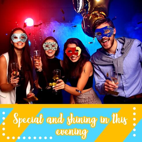 Leyndo 24 Pack Paper Mache Art Masks Half Face White Craft Masks DIY Blank Masks Mardi Gras Cosplay Party Masquerade Mask in Kuwait