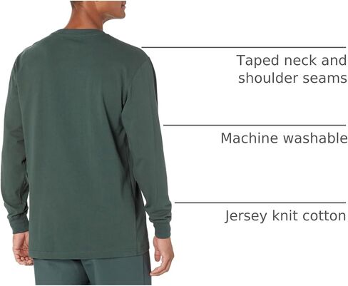 Dickies Men's Long Sleeve Heavyweight Crew Neck T-Shirt, Dark Navy in Saudi Arabia