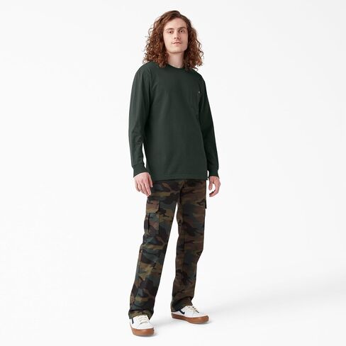 Dickies Men's Long Sleeve Heavyweight Crew Neck T-Shirt, Dark Navy in Saudi Arabia