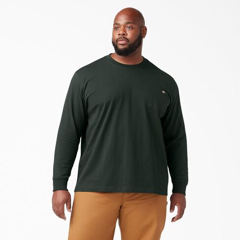 Dickies Men's Long Sleeve Heavyweight Crew Neck T-Shirt, Dark Navy in Saudi Arabia