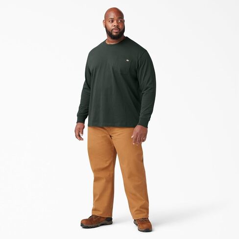 Dickies Men's Long Sleeve Heavyweight Crew Neck T-Shirt, Dark Navy in Saudi Arabia