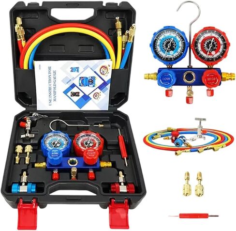Automotive Recharges with Multiple Refrigerants Compatibility & High Accuracy Pressure Gauges for R22 R134 R404 R41 in Saudi Arabia