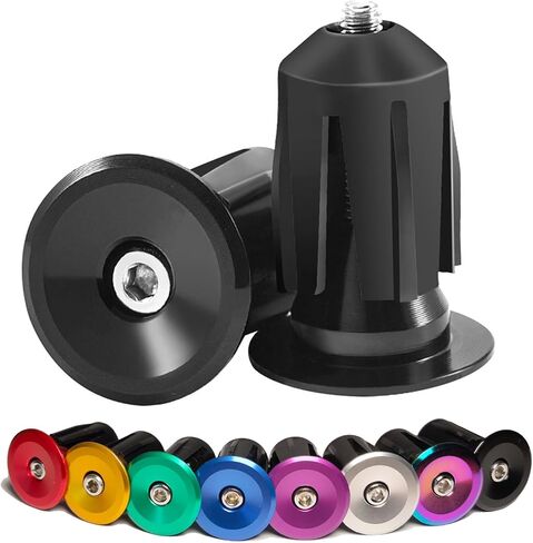 CLUTUTJL 1 Pair Aluminum Bike Handlebar Ends, Purple Bar End Plugs for Road Bike, MTB Bar Ends with Expanding Screw, Capable for Handlebar End Inner Diameter Between 0.69"-0.86"(Purple, 1 Pair) in Saudi Arabia