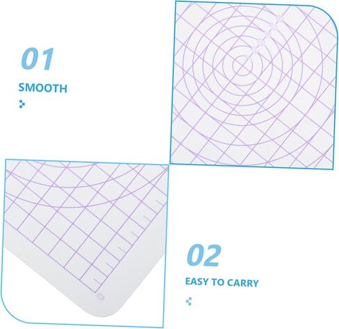 لوحة ضغط طين أكريليك شفافة مربعة الشكل من Uonlytech للحرف اليدوية، أسطوانة طين خفيفة الوزن ومحمولة مع زوايا مستديرة للنحت للاستخدام في استوديو المدرسة المنزلية in Saudi Arabia
