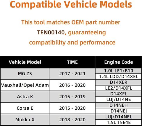 أداة إزالة حاقن الوقود - متوافقة مع GM، Buick، Vauxhall، Opel & MG Direct 1.0L، 1.4L، 1.5L حقن البنزين، OEM TEN00140 - الأداة فقط، الحاقن غير متضمن in Saudi Arabia