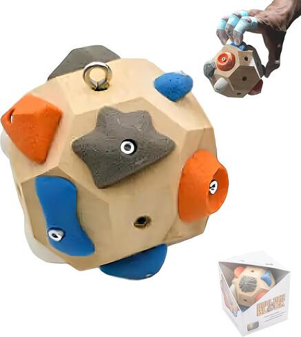 كتلة بولدر مصنوعة يدويًا - بناء القوة والدقة، كرة تسلق ثلاثية الأبعاد لتدريب القوة، حامل جدار صخري مقلد، معدات تسلق الصخور المحمولة، هدايا لمتسلقي الصخور (قطعة واحدة) in Kuwait