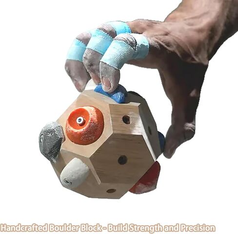 كتلة بولدر مصنوعة يدويًا - بناء القوة والدقة، كرة تسلق ثلاثية الأبعاد لتدريب القوة، حامل جدار صخري مقلد، معدات تسلق الصخور المحمولة، هدايا لمتسلقي الصخور (قطعة واحدة) in Kuwait