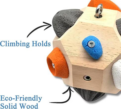 كتلة بولدر مصنوعة يدويًا - بناء القوة والدقة، كرة تسلق ثلاثية الأبعاد لتدريب القوة، حامل جدار صخري مقلد، معدات تسلق الصخور المحمولة، هدايا لمتسلقي الصخور (قطعة واحدة) in Kuwait