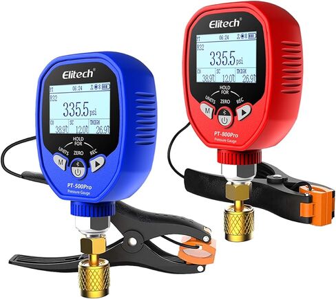 Elitech PT-500 Wireless Refrigeration Digital Pressure Gauge HVAC A/C 1/8'' NPT in Saudi Arabia
