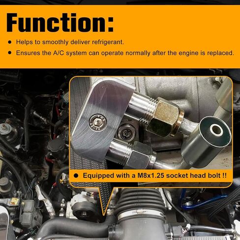 For GM Gen V LSX LS3 Engine Swap Conversion A/C Line Compressor Adapter Fitting in Saudi Arabia