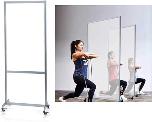 EventStable 24'' x 22'' x 16'' Clear Desktop Barrier - Easily Installable Plastic Shield Counter Divider Panel - Desk Shield Sneeze Guard for Counter in Offices, Banks, and Schools in Saudi Arabia