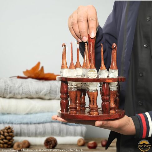 خطافات كروشيه خشبية، خطافات كروشيه، قبضة ناعمة مريحة، كروشيه خشبي، هدية رائعة للمنزل والمطبخ (بني روزوود، مجموعة من 13 قطعة كروشيه مع حامل) in Saudi Arabia