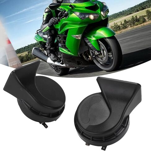 زوج من بوق السيارة DC12V 110Db 500 هرتز صفارة إنذار مزدوجة النغمة، بوق سيارة عالمي لشاحنات السيارات والدراجات النارية والدراجات النارية UTV ATV، قرن حلزون عالي النغمة مع مادة ABS، تصميم in Saudi Arabia