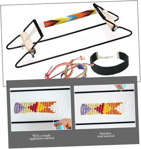 أداة صنع السوار DIY من Operitacx من الفولاذ المقاوم للصدأ، آلة نسيج الخرز للحرف الفنية لصنع المجوهرات والأساور وأساور المعصم للمبتدئين والهواة in Kuwait