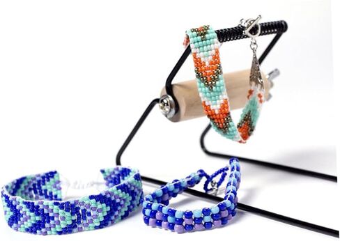 أداة صنع السوار DIY من Operitacx من الفولاذ المقاوم للصدأ، آلة نسيج الخرز للحرف الفنية لصنع المجوهرات والأساور وأساور المعصم للمبتدئين والهواة in Kuwait