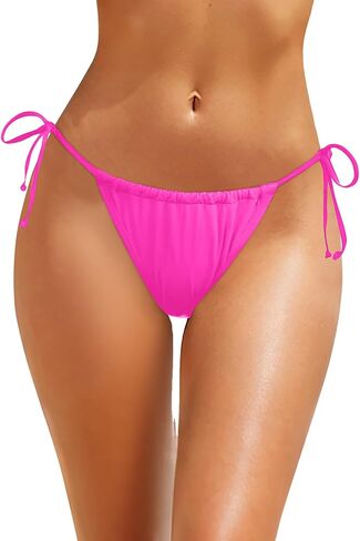 Holipick Women Side Tie Swim Bottom Full Coverage Bikini Bottom Sexy String Swimsuit Bathing Suit Bottom in Kuwait