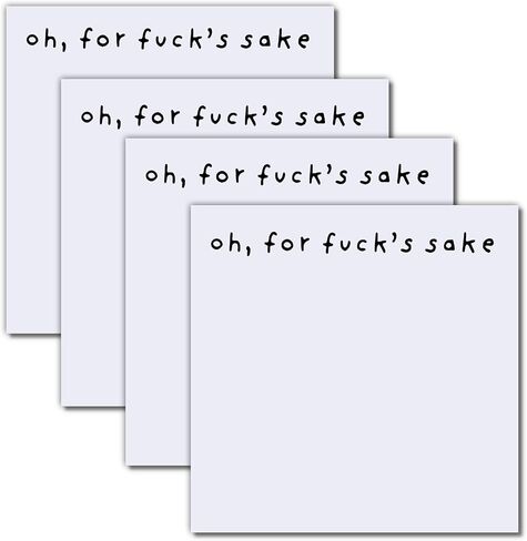 مذكرة لاصقة مضحكة What The F*ck Sticky Notepad، أوه، من أجل دفاتر الملاحظات الجديدة من أجل اللعنة، ملاحظات مرحة بعد ذلك، ملاحظات لاصقة مضحكة للبالغين، 100 قطعة ملصقات مضحكة (4 قطع) in Kuwait