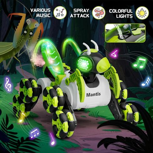 Remote Control Car, RC Cars Toys for Ages 8-13, 2.4ghz Bionic Mantis Toy Cars with Ball/Goal, 8WD 360° RC Drift Car on Outdoor Toys for Kids Ages 4-8, 4 5 6 7 8 10 Year Old Boy Birthday Gifts in Saudi Arabia