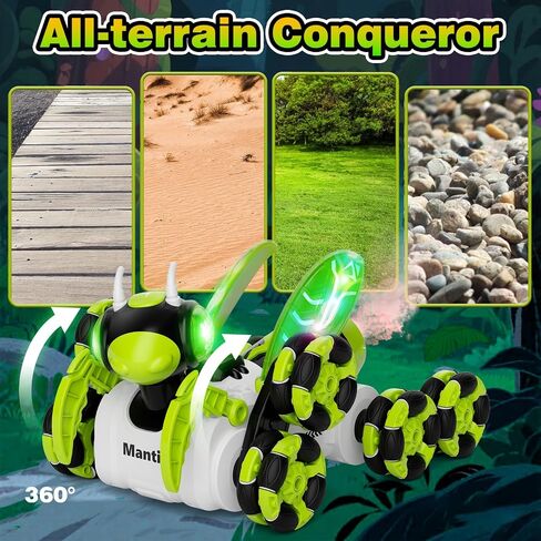 Remote Control Car, RC Cars Toys for Ages 8-13, 2.4ghz Bionic Mantis Toy Cars with Ball/Goal, 8WD 360° RC Drift Car on Outdoor Toys for Kids Ages 4-8, 4 5 6 7 8 10 Year Old Boy Birthday Gifts in Saudi Arabia