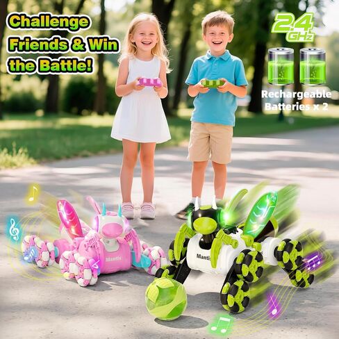 Remote Control Car, RC Cars Toys for Ages 8-13, 2.4ghz Bionic Mantis Toy Cars with Ball/Goal, 8WD 360° RC Drift Car on Outdoor Toys for Kids Ages 4-8, 4 5 6 7 8 10 Year Old Boy Birthday Gifts in Saudi Arabia