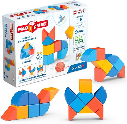 GEOMAG Swiss-Made MagiCube 24-Piece Magnetic Stacking Cubes Building Set, Large Blocks for Toddlers & Kids Ages 1-5, STEM Educational Toy, Creativity, Coordination, Early Learning Fun in Saudi Arabia