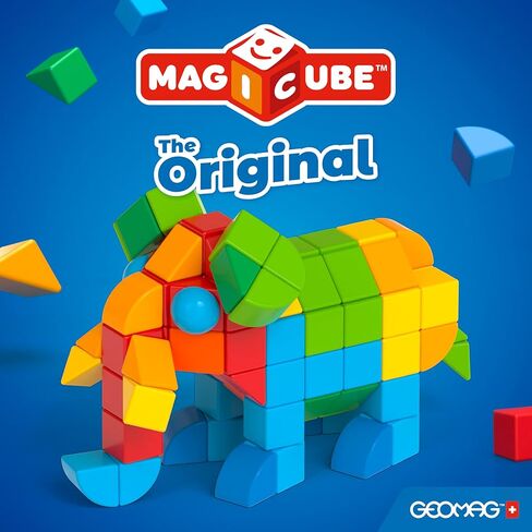 GEOMAG Swiss-Made MagiCube 24-Piece Magnetic Stacking Cubes Building Set, Large Blocks for Toddlers & Kids Ages 1-5, STEM Educational Toy, Creativity, Coordination, Early Learning Fun in Saudi Arabia