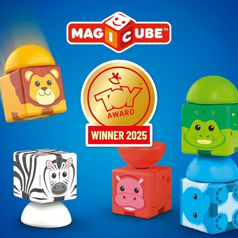 GEOMAG Swiss-Made MagiCube 24-Piece Magnetic Stacking Cubes Building Set, Large Blocks for Toddlers & Kids Ages 1-5, STEM Educational Toy, Creativity, Coordination, Early Learning Fun in Saudi Arabia