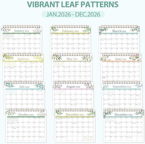 2026 Desk Calendar, Small Desktop Calendar Flip, Jan 2026 to Dec 2026, Standing Table Calendar with Stickers for Home School Work Office, (8" x 6") in Kuwait