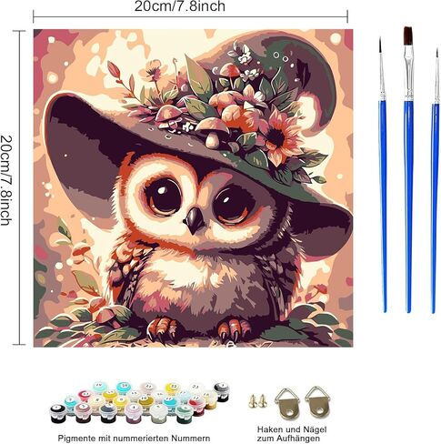 طقم طلاء بالأرقام من FLAJZ مكون من 4 قطع للأطفال، مجموعات طلاء الحيوانات حسب الأرقام للأطفال من سن 4 إلى 8 سنوات، لوحة زيتية من الأكريليك الملون DIY مناسبة لتزيين المنزل مقاس 8 × 8 بوصة in Kuwait